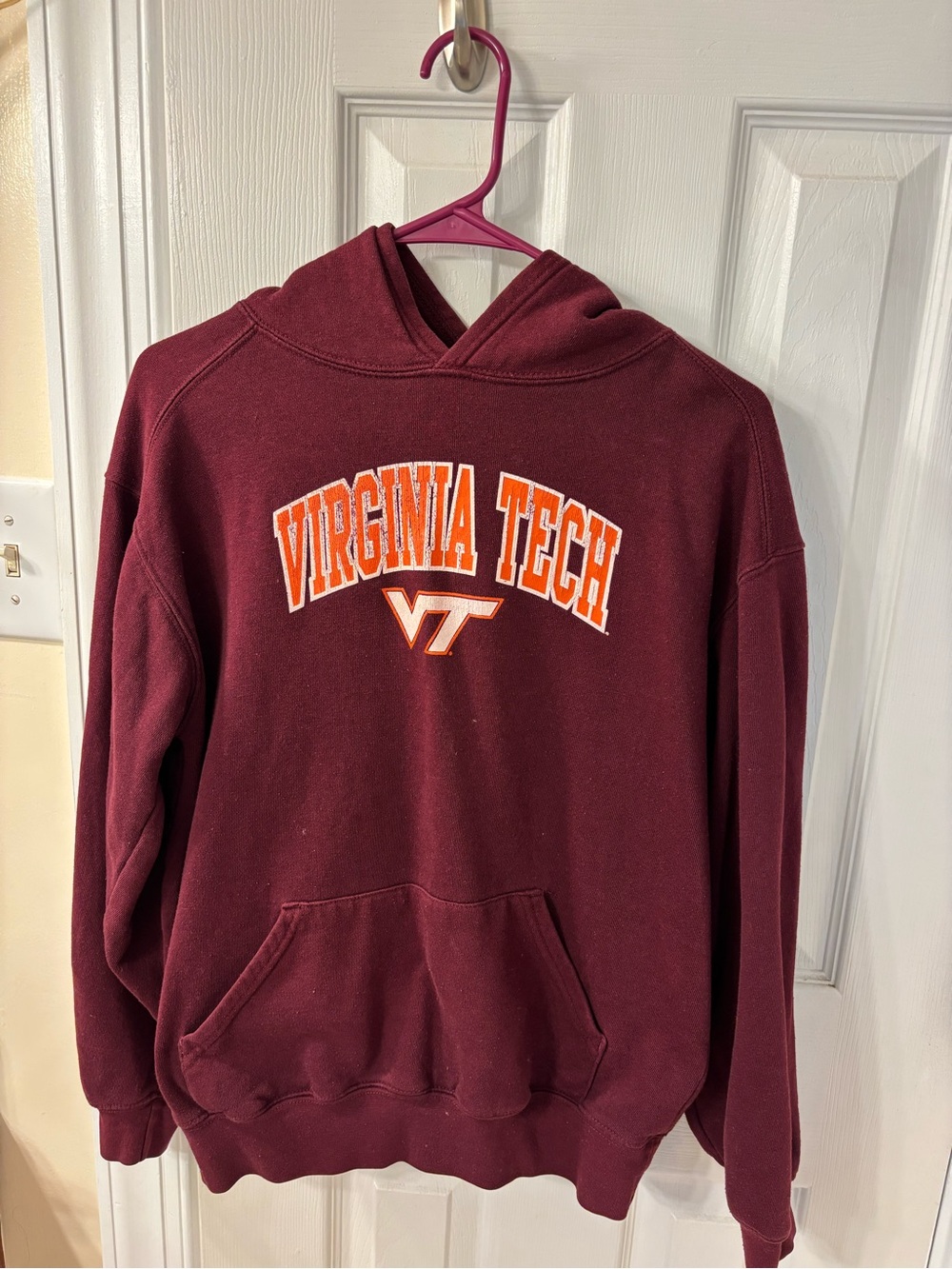 Virginia Tech Maroon Hoodie with VT Logo